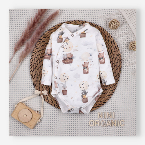 Body Nini Balloon Friends 100% algodón orgánico, fabricado en Polonia