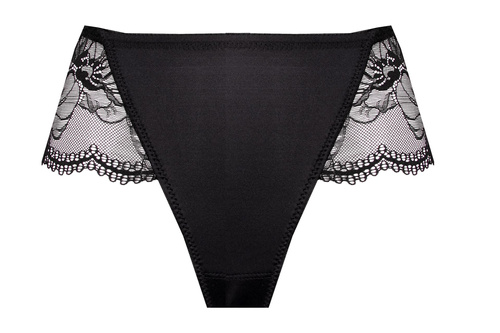 Belem Unikat slip negro de cintura alta – cómodo, elegante, con encaje