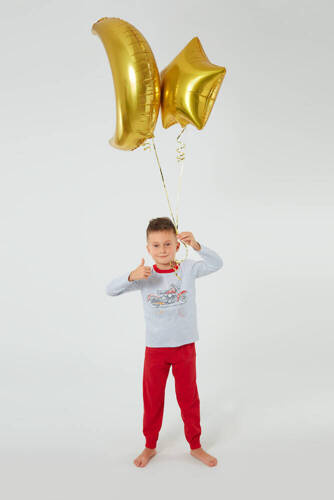 Pijama Junak para niño manga larga y pantalón Moda Italiana - j.melange/rojo