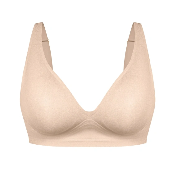 Sujetador Silvia L070 Mefemi sin aros, sin costuras, moldeador second skin beige