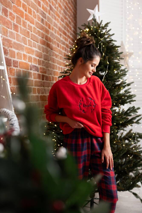 Cordelia Sensis pijama de mujer - azul marino-rojo