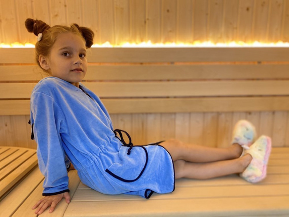 374 / 375 Albornoz infantil Desiree - azul