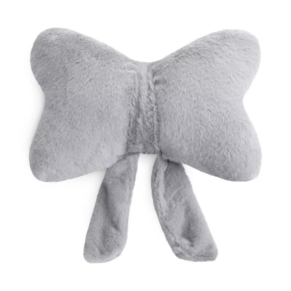 Eurofirany Wiosna 135 – cojín decorativo 37x10x30 con lazo silver