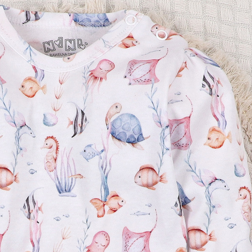 ABN-5475 Body Underwater World para bebé Nini- algodón orgánico, manga larga