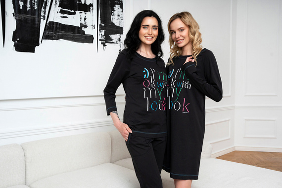 Camisón Olza Moda Italiana - negro