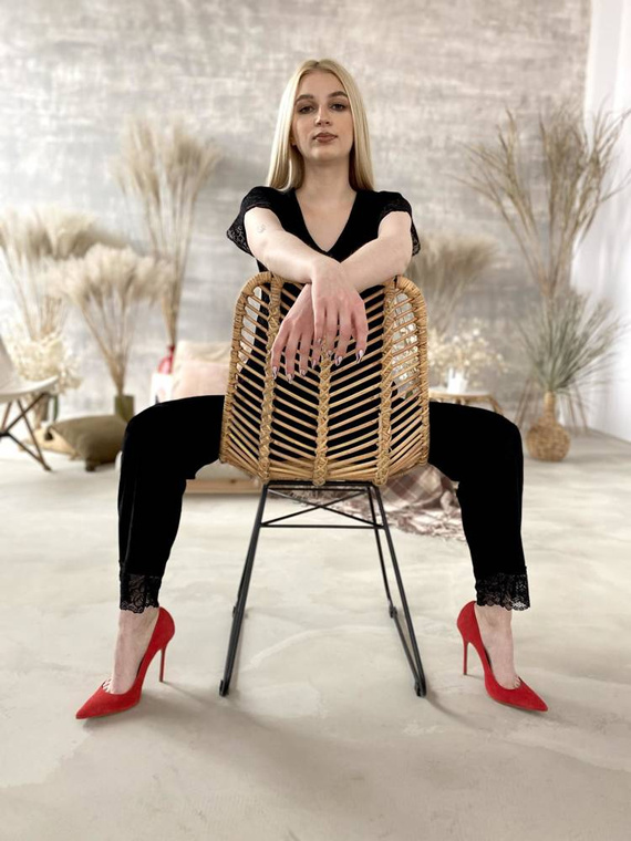 631 Milagros Pijama de señora Forex - negro