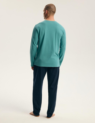 Henderson Core 45500 Flank Verde Pijama Masculina Larga 100% Algodón