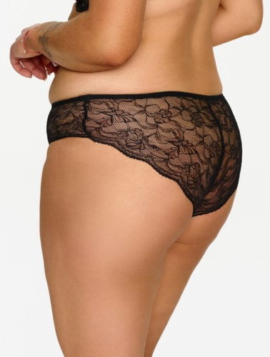 2607 Braga Lupoline de encaje negro con detalle dorado