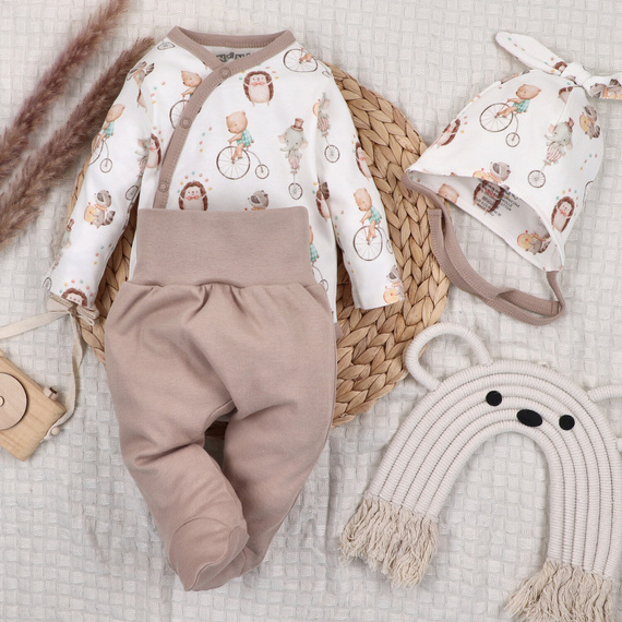 ABN-5581 Body con sobre Circus para bebé de Nini - 100% algodón orgánico, cierres sin níquel, hecho en Polonia