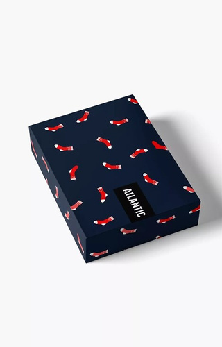 2GMB-010 Calzoncillos bóxer Atlantic para hombre - algodón, estampado navideño, lote de 2