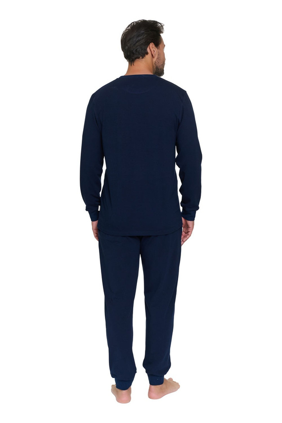 Pijama masculina Doctor Nap 7504 Oh Deer azul marino de algodón con ciervo