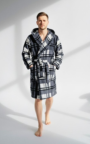 034 Manta Con Capucha Albornoz de Hombre De Lafense - Cálido, Suave, Confort Premium | Ideal para Casa y Spa