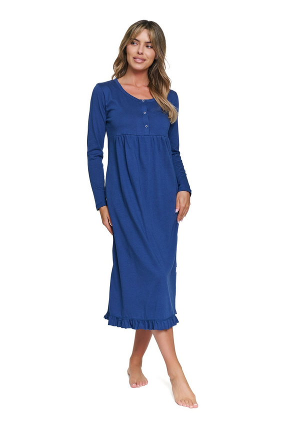 Camisón Doctor Nap 7318 100% Algodón para Lactancia y Embarazo - índigo