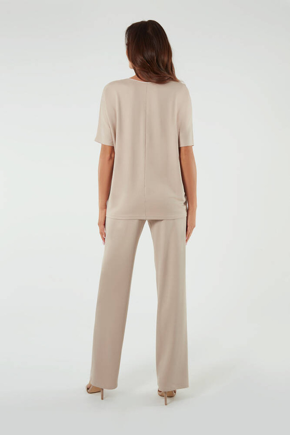 Soler Blusa manga corta Moda Italiana - beige