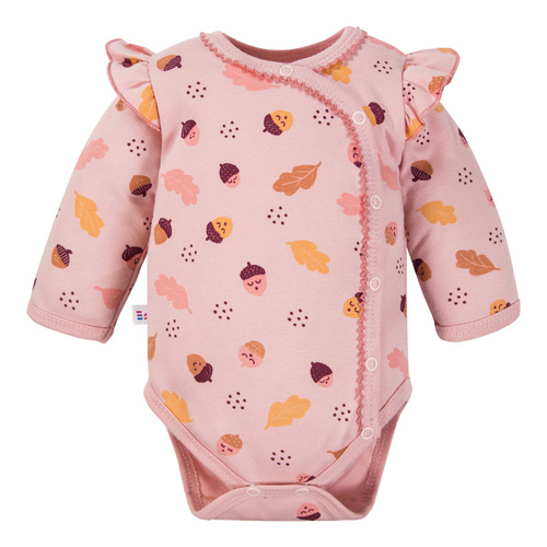 Sobre body para bebé Fluffy Tails Eevi - Rosa, manga larga, volantes