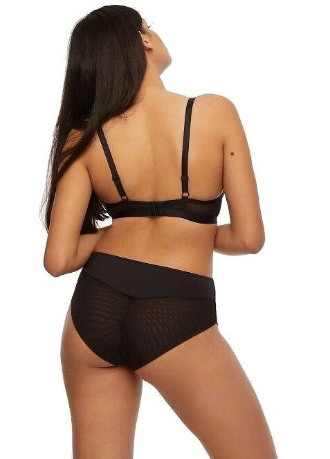 Bragas clásicas de mujer Comfort Kinga P-861/2 negro - microfibra brillante, doble malla, ajuste perfecto y comodidad superior