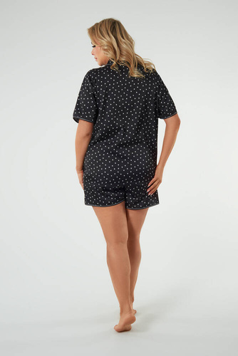 Ria Pijama de manga corta para mujer, pantalón corto Moda Italiana - estampado