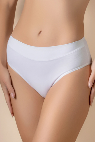 Selene Blanca Braguitas de Algodón Blancas de Cintura Alta Cómodas Clásicas