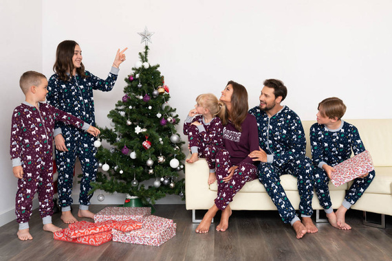 Pijama y pantalón de manga larga Ava Ladies Italian Fashion - estampado azul marino