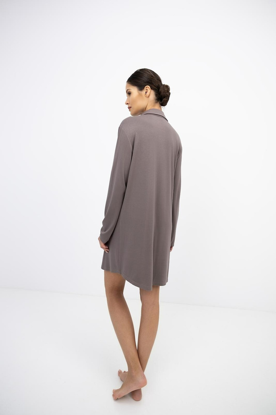 Sensis Lyra Mocca camisón de mujer de viscosa con botones