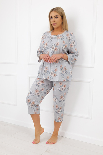 Pijama de mujer Dobrawa Italian Fashion 100% algodón Manga y pantalones 3/4