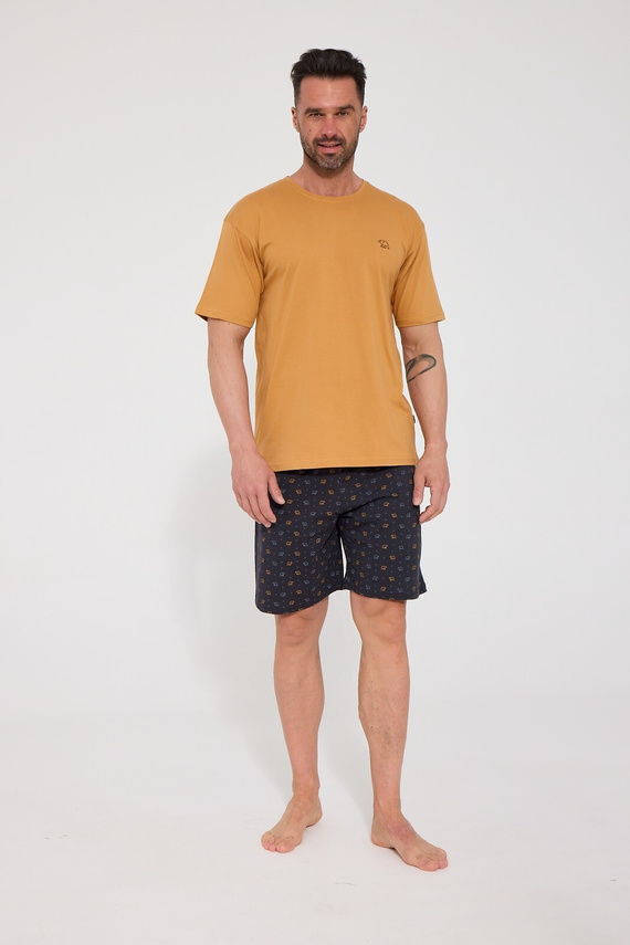 Cornette Wild Bear 326/346 Pijama para hombre 100% algodón Manga corta miel