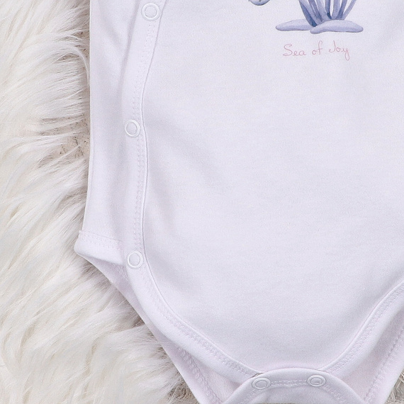 ABN-5474 Underwater World Nini sobre cuerpo blanco - algodón orgánico, manga corta