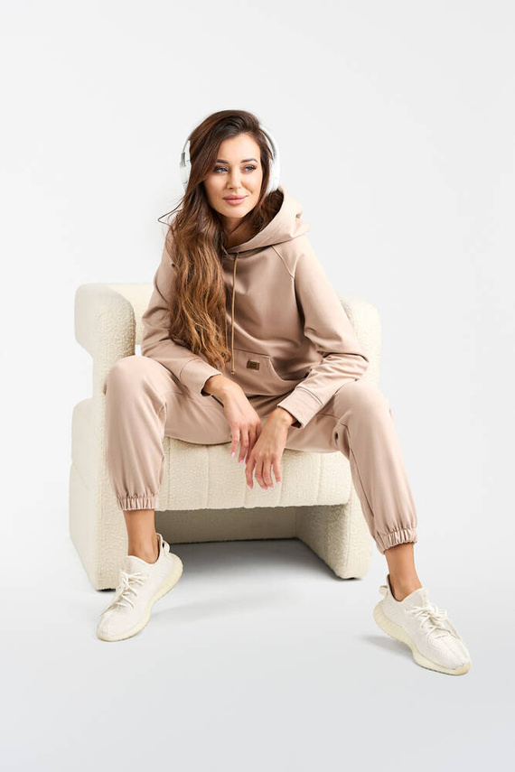 Sudadera con capucha Viva Mujer Fashion - beige