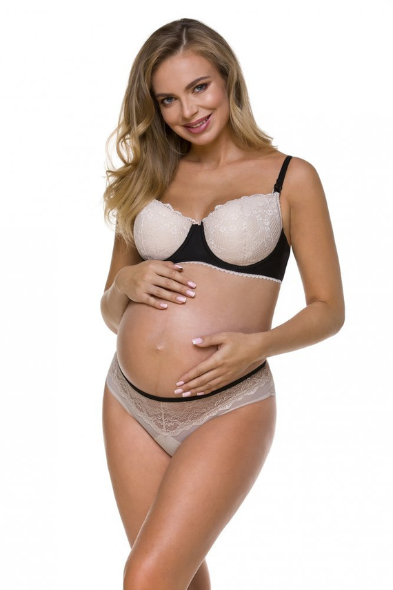 3116 Sujetador de lactancia Lupoline-negro-beige