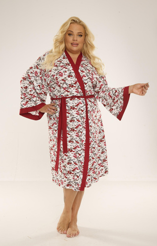 468/473 Mia Bata de mujer Plus Size Forex - granate