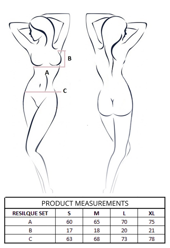 Resilque Set White Passion blanco - elegante conjunto de lencería para mujer