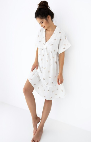 Camisón de muselina Nastia Sensis - crudo