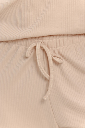 Pijama de mujer Taro Sora 3641 beige 100% algodón acanalado