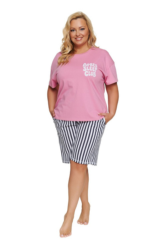 Pijama de mujer Doctor Nap 7526 Apres Sleep rosa de algodón con pantalones cortos