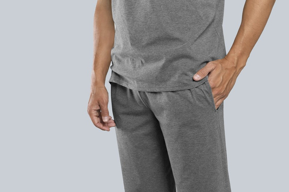 Profit Pijama de hombre de manga corta, pantalón largo Moda Italiana - ¶r.melange