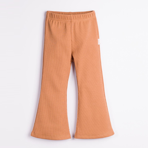 Nicol Tosia 225213 Pantalones campana para niña acanalados marrones algodón