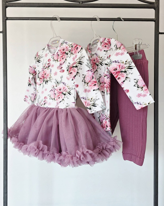 Pantalones cortos Bambarillo para niña, acanalados, rosas con lazo