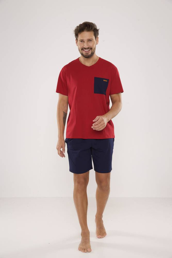 646 Kevin Pijama de hombre De Lafense - granate