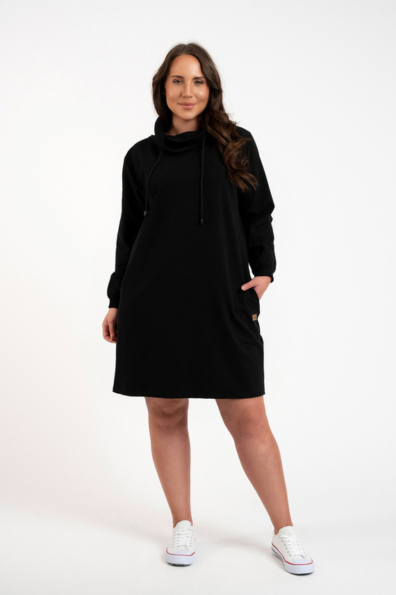 Malmo túnica de manga larga para mujer Italian Fashion - negro