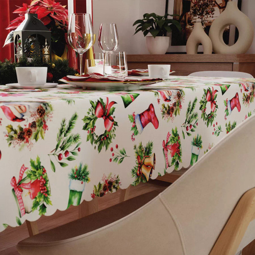 C03 mantel de Navidad rojo Markizeta - impermeable, elegante, producción de pulido
