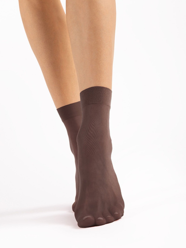 Calcetines mujer Fiore C 1100 Maja 15 den lisos lycra 2 pares 	mocca