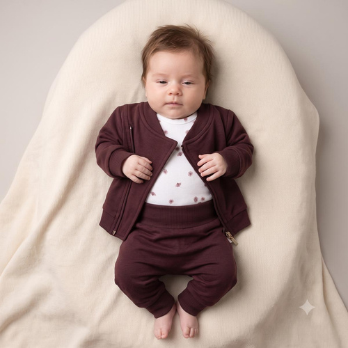 226273 Nicol HANIA Sudadera tipo ramonesa infantil marrón oscuro algodón