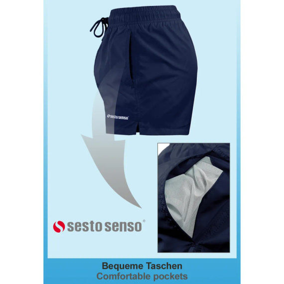 Sesto Senso bañador hombre shorts de playa secado rápido con bolsillos navy