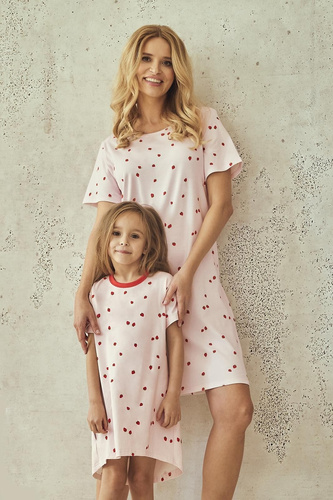 Camisón niña Maia 3546 Taro – algodón, manga corta, estampado