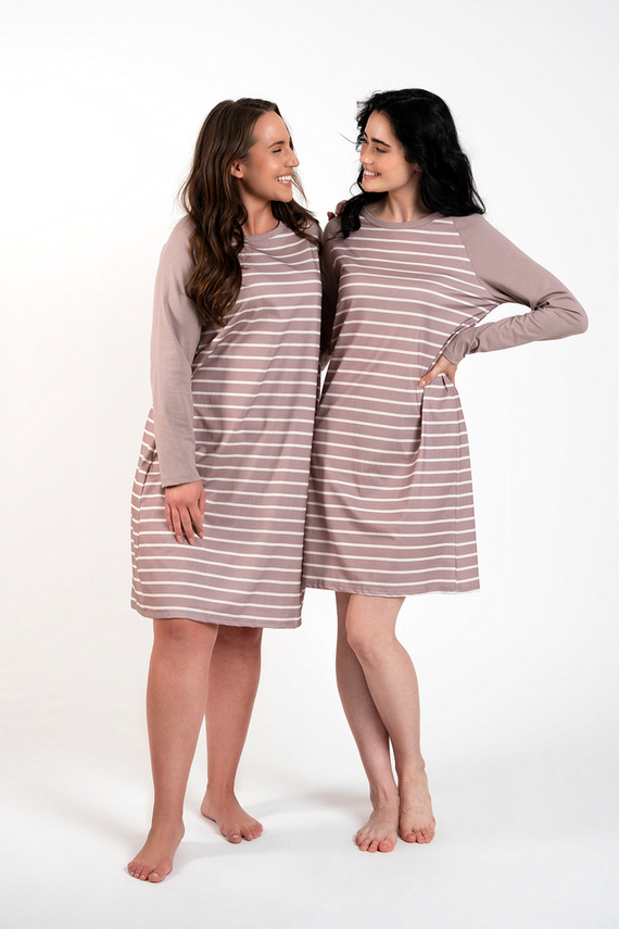 Camisón Oda Moda Italiana - estampado capuchino