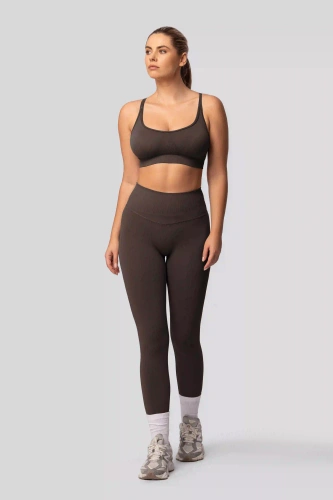 Leggings push-up Spaio PRO cintura alta opacos moldeadores chocolate