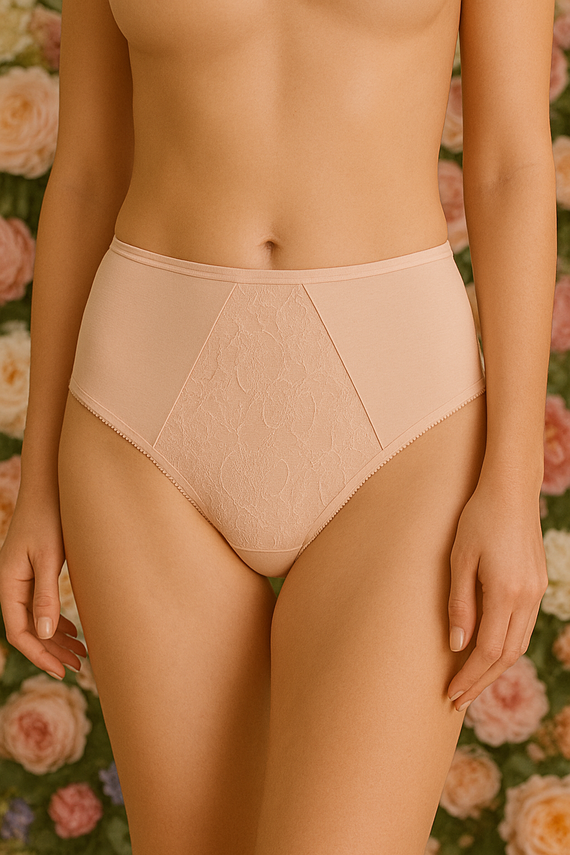 VF-435 - Braga alta de encaje para mujer Vena nude