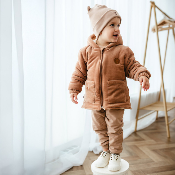 Chaqueta de invierno Beary Cool Eevi - beige, para niños, con capucha