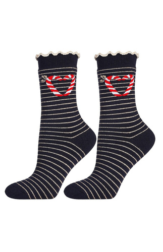 Calcetines de Navidad Moraj CSL300-092 - calcetines de algodón, suaves, de lúrex y de rizo