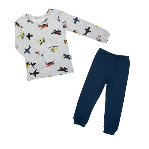 219036 Pijama para niños Willy Nicol - algodón, manga larga, planos